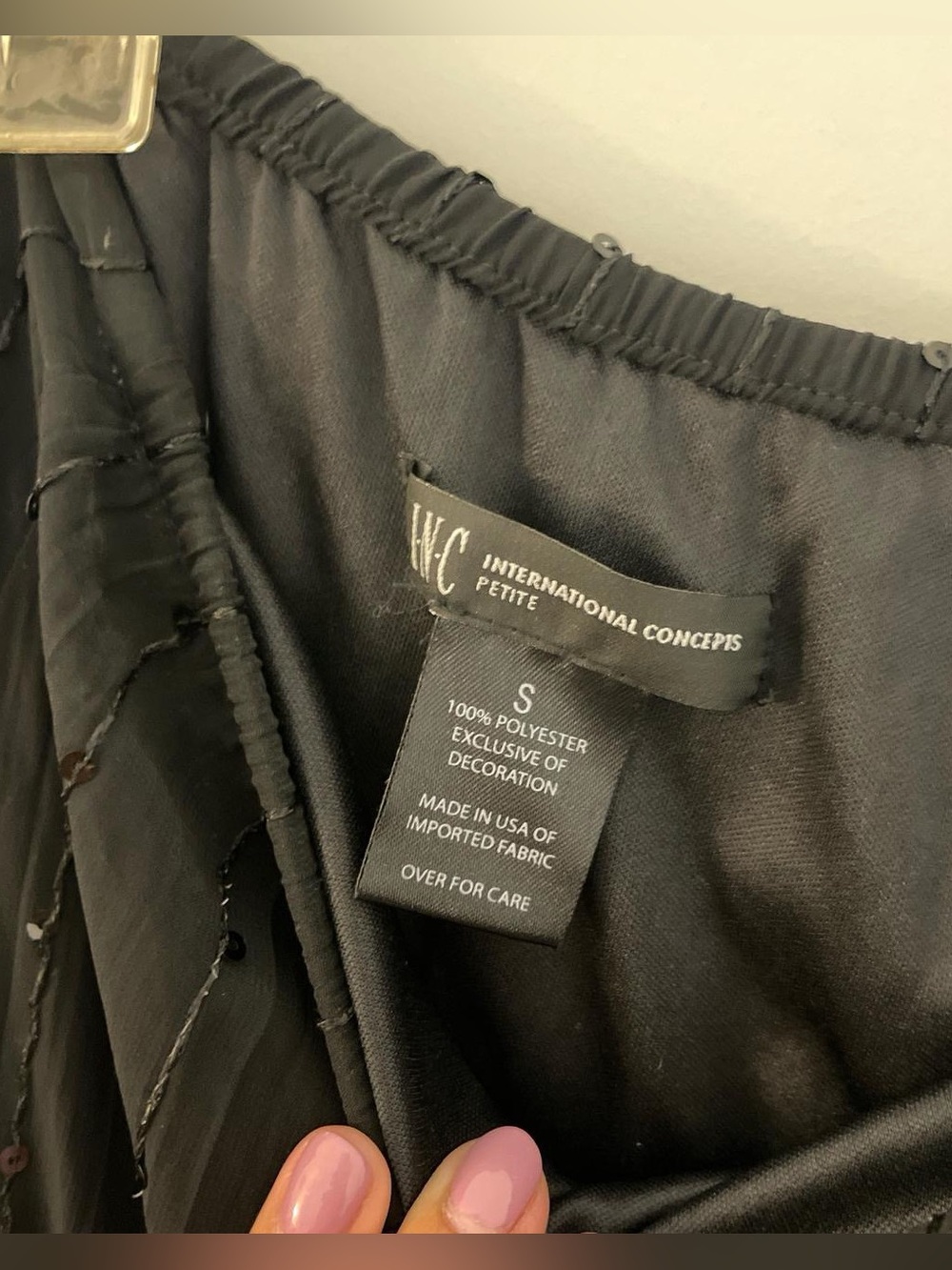 Black Tiered Sequin Maxi Skirt - Picture 4 of 6